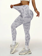 Legging Fitness Cós Alto Texturizado Estilo Treino