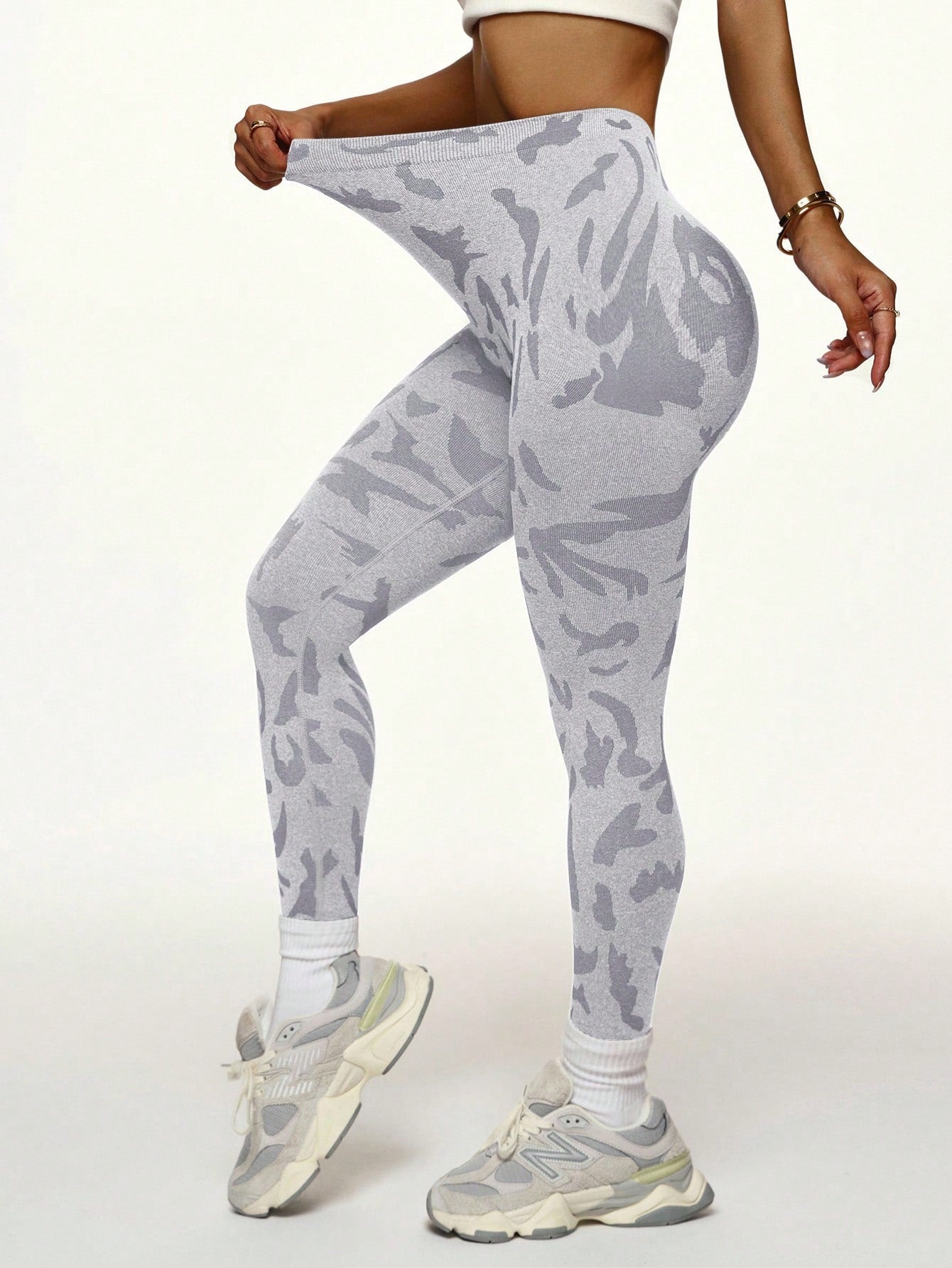 Legging Fitness Cós Alto Texturizado Estilo Treino