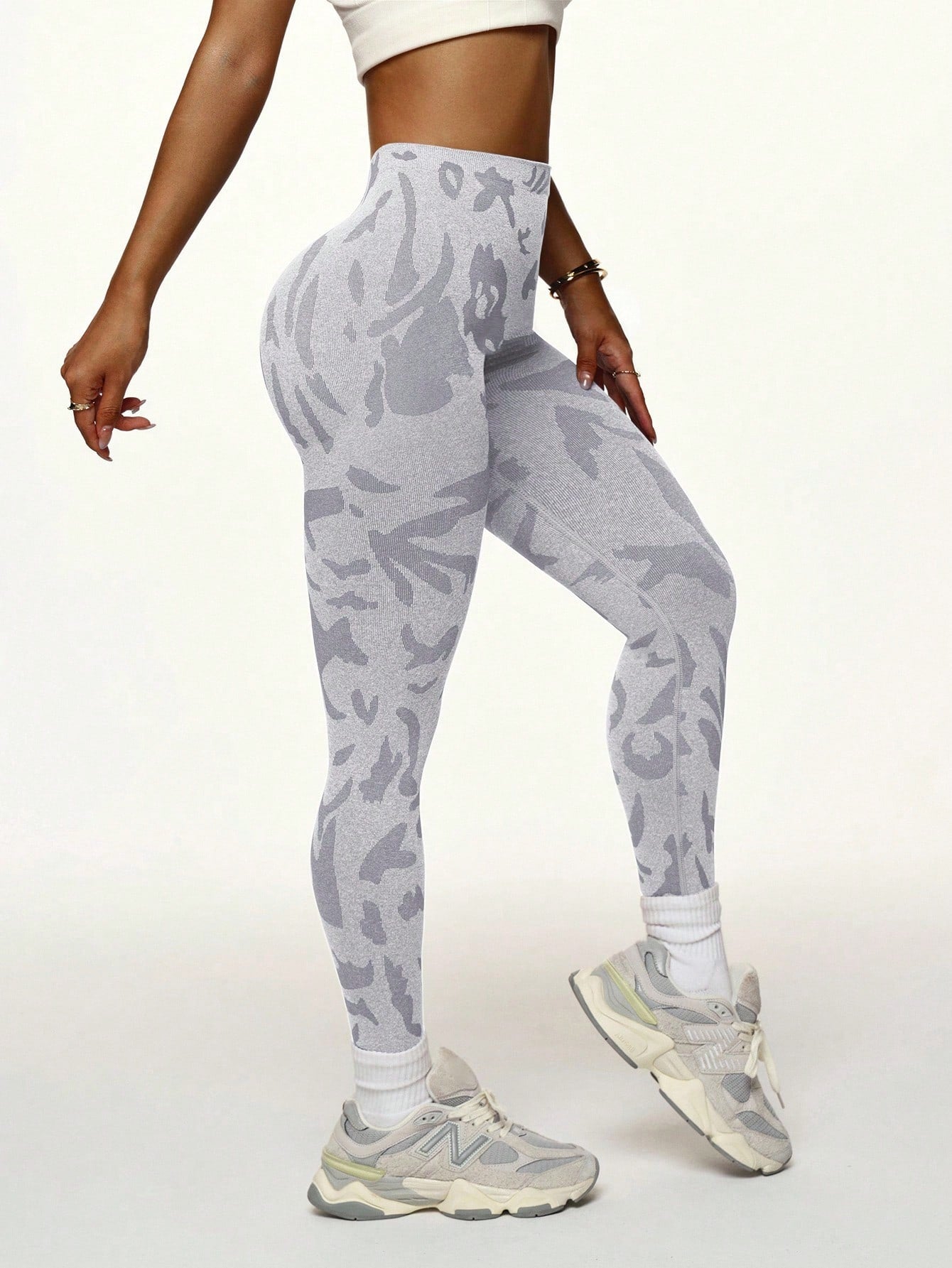 Legging Fitness Cós Alto Texturizado Estilo Treino