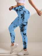 Legging Seamless Cintura Alta Com Padronagem Orgânica Fitness