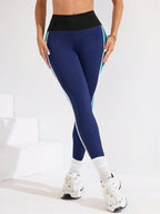 Legging Fitness Cintura Alta Com Listras Verticais Laterais