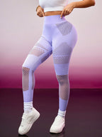 Legging Seamless Cintura Alta Com Recortes Vazados