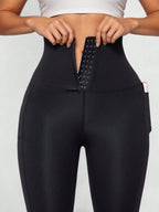 Legging Cintura Alta Com Fecho Frontal Ajustável E Bolso
