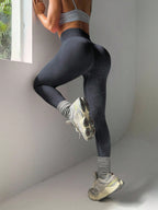 Legging Fitness Sem Costura Textura Por Zonas Cós Largo