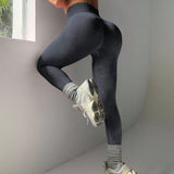 Legging Fitness Sem Costura Textura Por Zonas Cós Largo