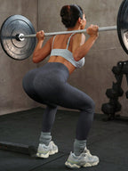 Legging Fitness Sem Costura Textura Por Zonas Cós Largo