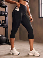 Legging Cintura Alta Capri Com Bolso Lateral