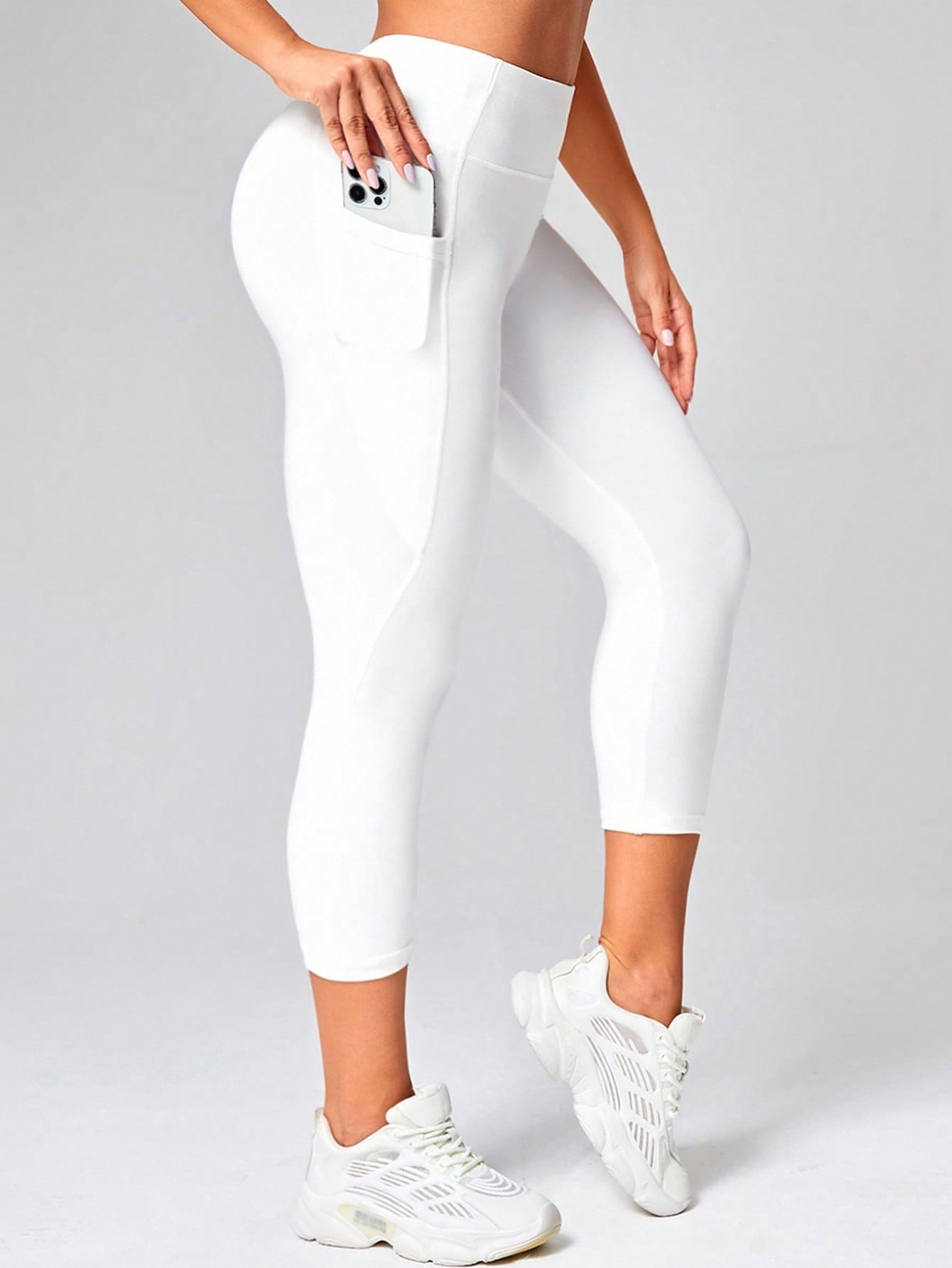 Legging Cintura Alta Capri Com Bolso Lateral