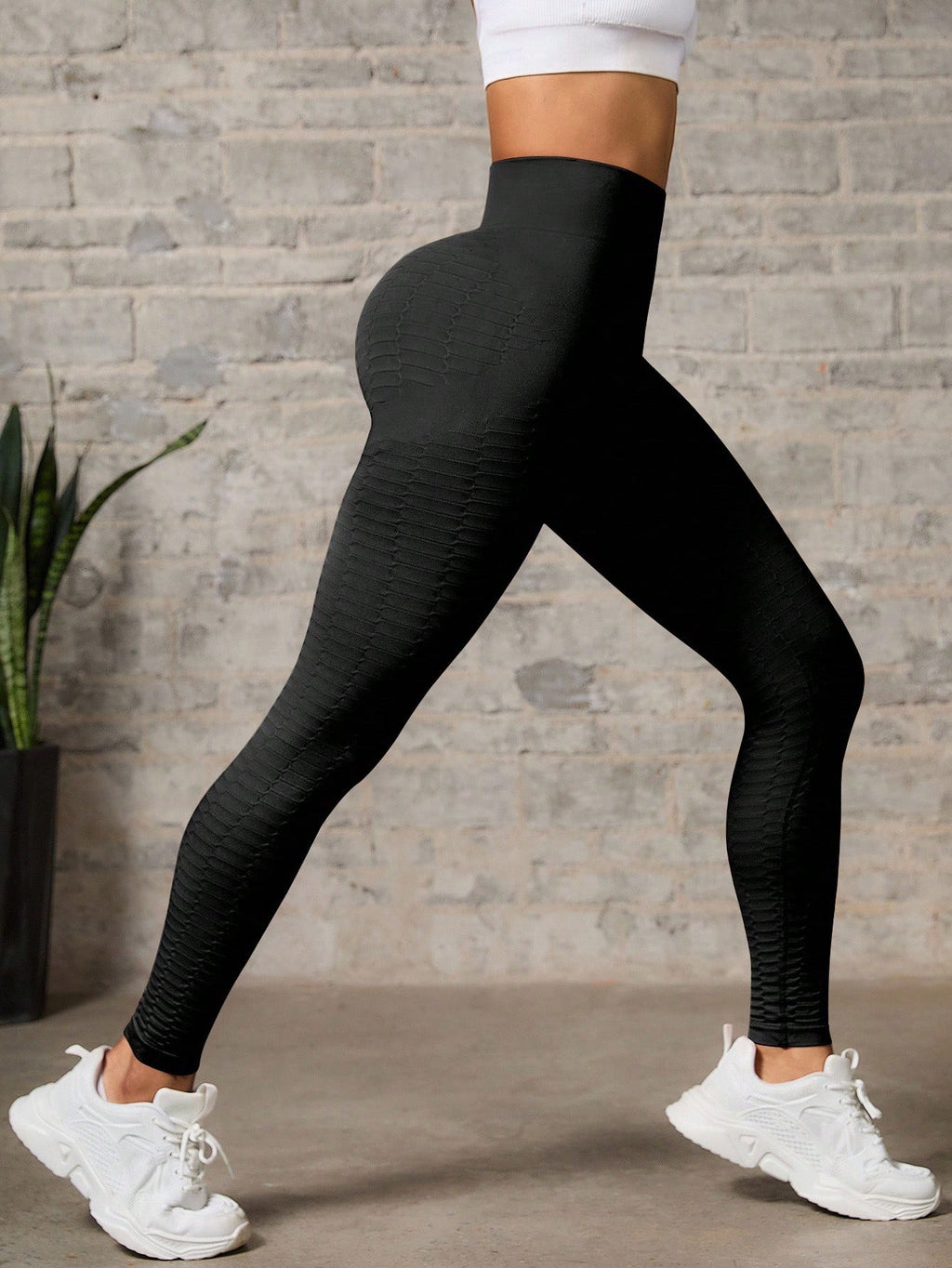 Legging Fitness Textura Geométrica Em Relevo