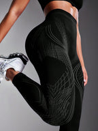 Legging Cintura Alta Com Traçados Técnicos