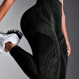 Legging Cintura Alta Com Traçados Técnicos