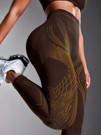 Legging Cintura Alta Com Traçados Técnicos