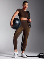 Legging Cintura Alta Com Traçados Técnicos