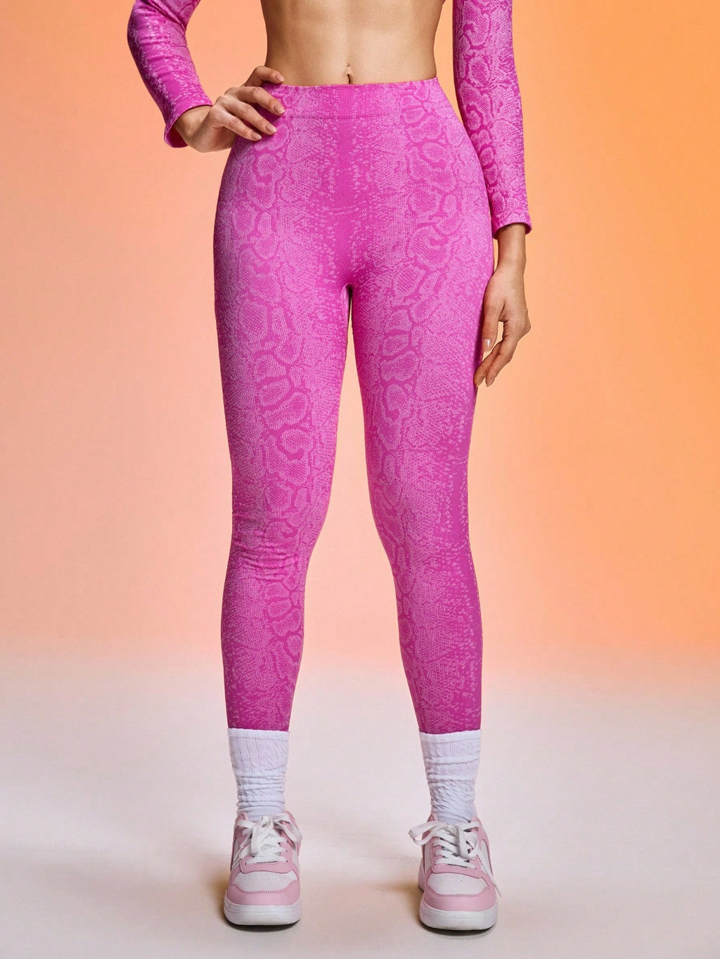 Legging Seamless Cintura Alta Com Costura Em Y