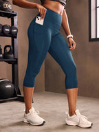 Legging Cintura Alta Capri Com Bolso Lateral