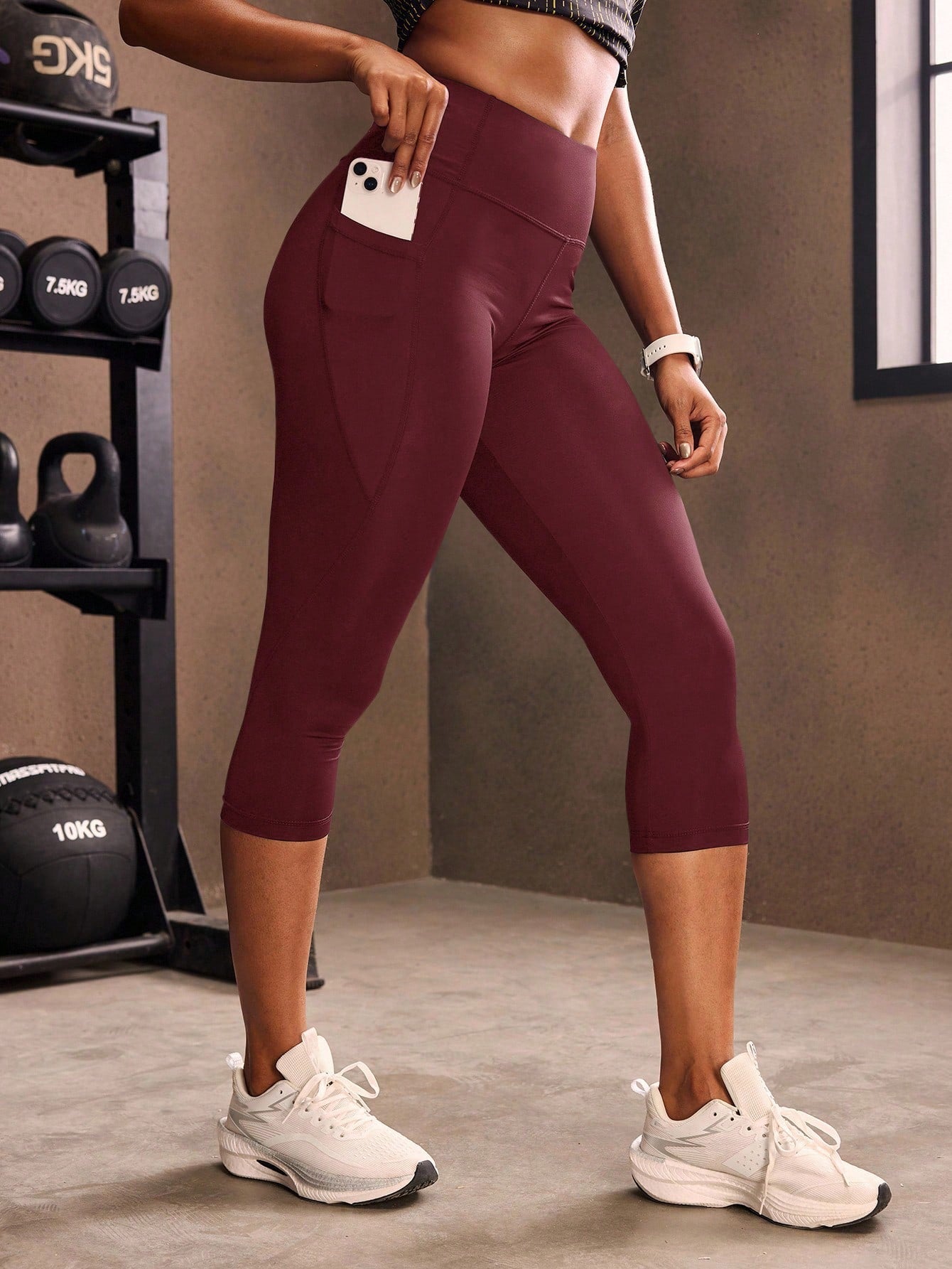 Legging Cintura Alta Capri Com Bolso Lateral