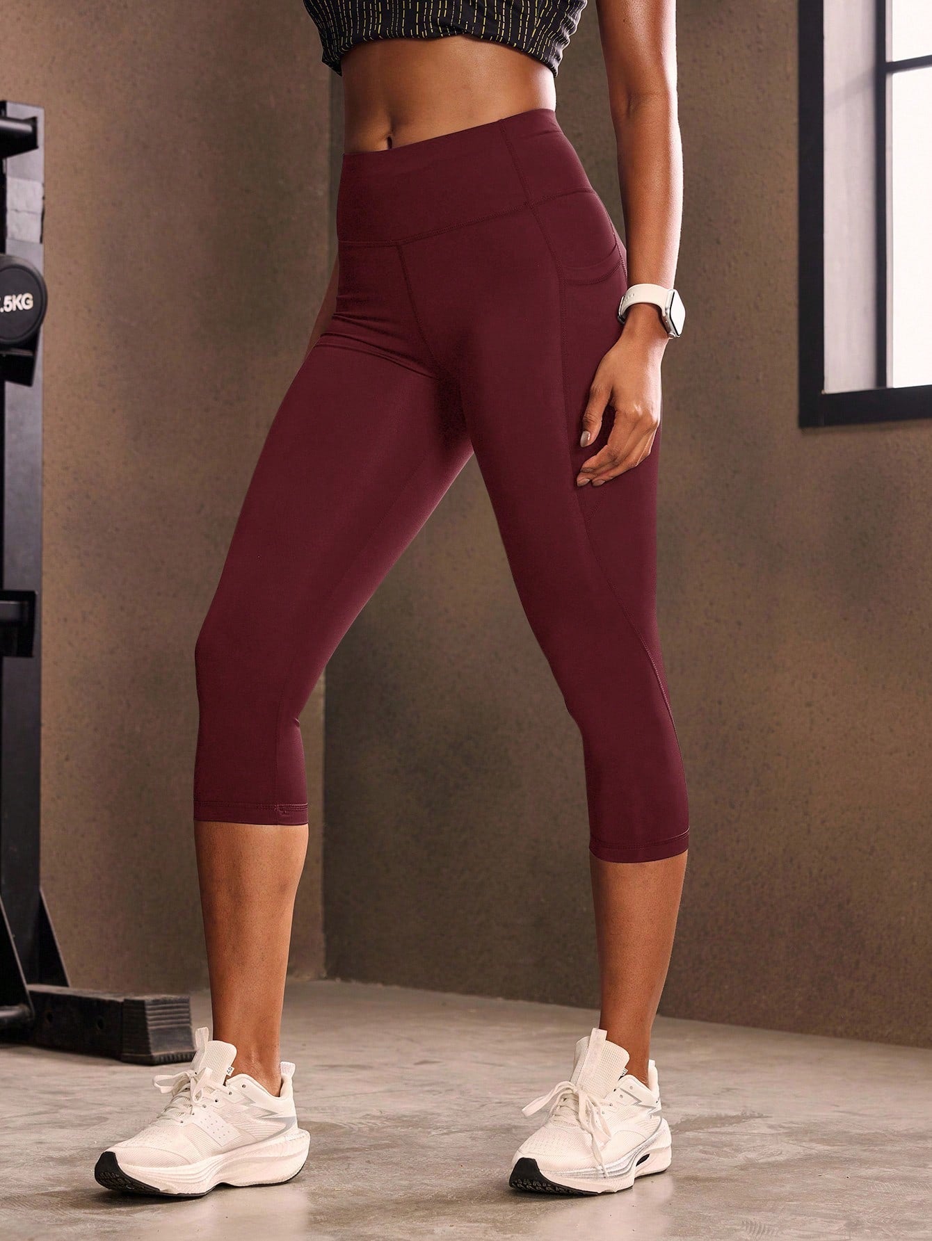 Legging Cintura Alta Capri Com Bolso Lateral