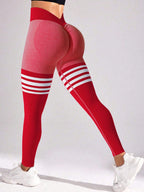 Legging Seamless Cintura Alta Com Faixas De Contorno