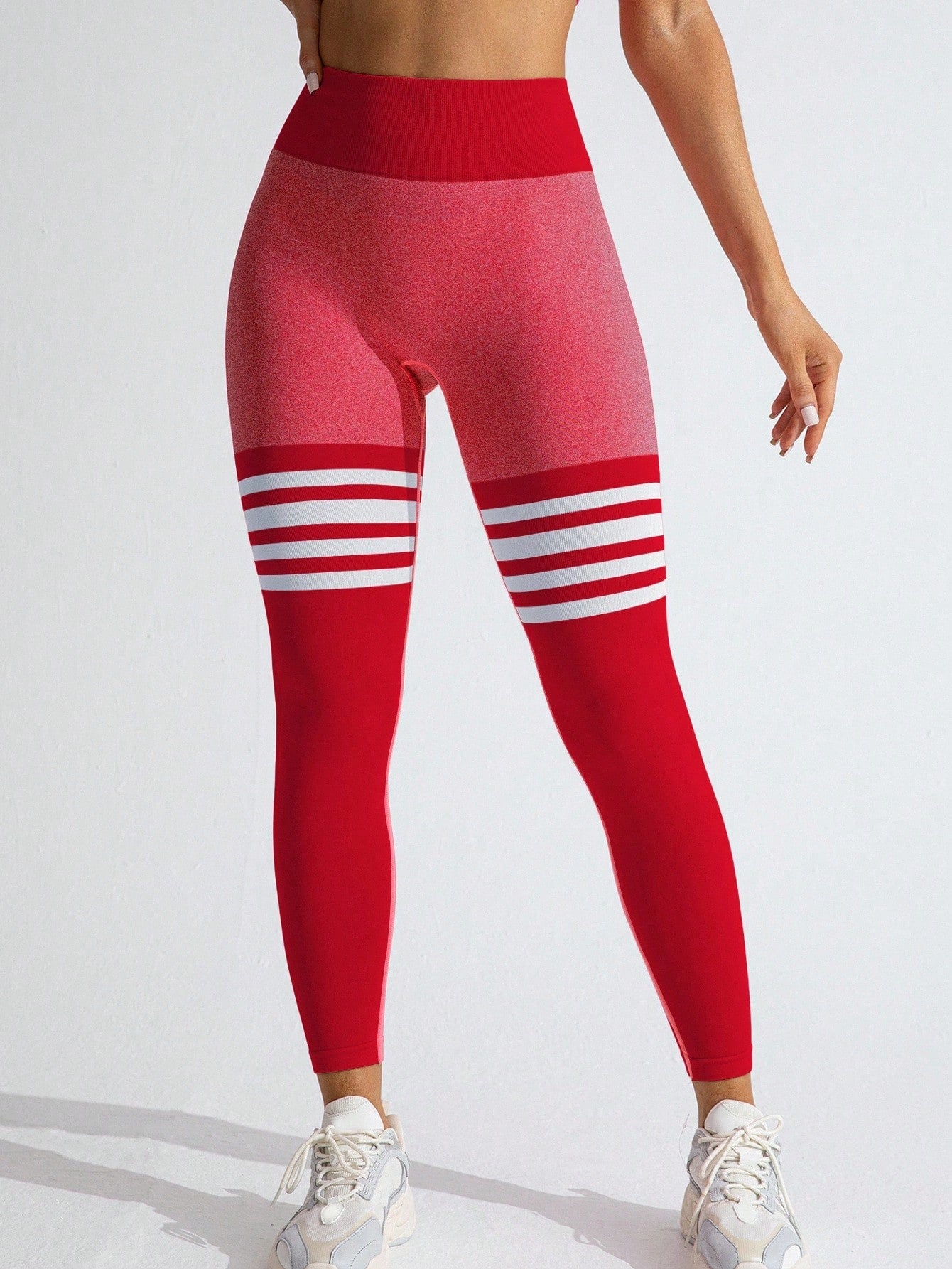 Legging Seamless Cintura Alta Com Faixas De Contorno