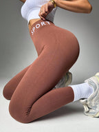 Legging Seamless Cintura Alta Com Malha Compacta