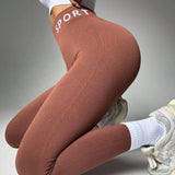 Legging Seamless Cintura Alta Com Malha Compacta