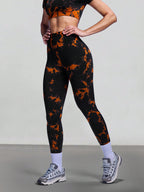Legging Cintura Alta Com Grafismo Dinâmico Fitness