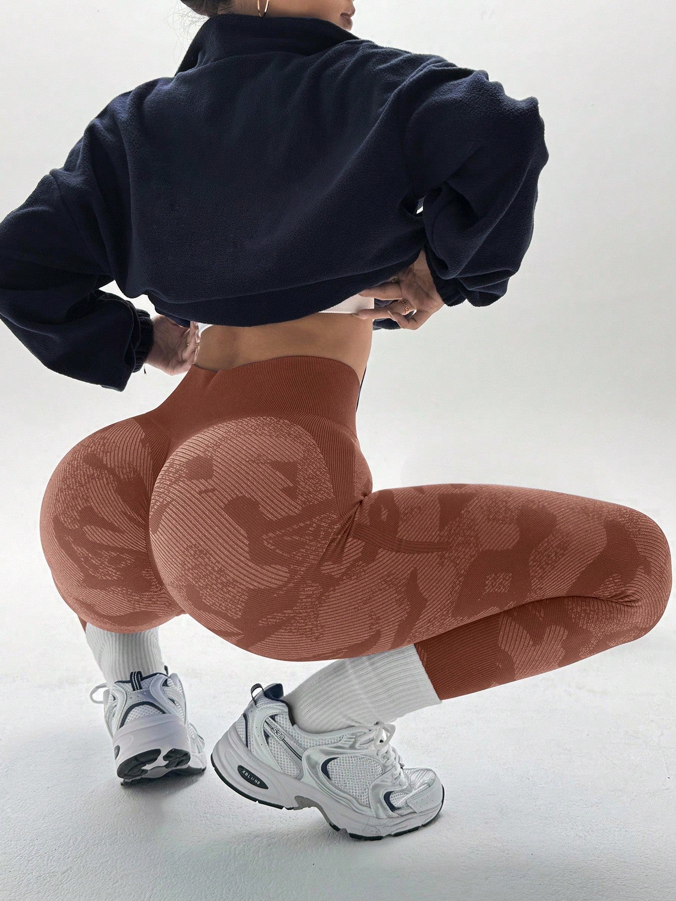 Legging Fitness Texturizada Com Padronagem Camuflada