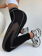 Legging Seamless De Alta Sustentação Com Painéis Vazados