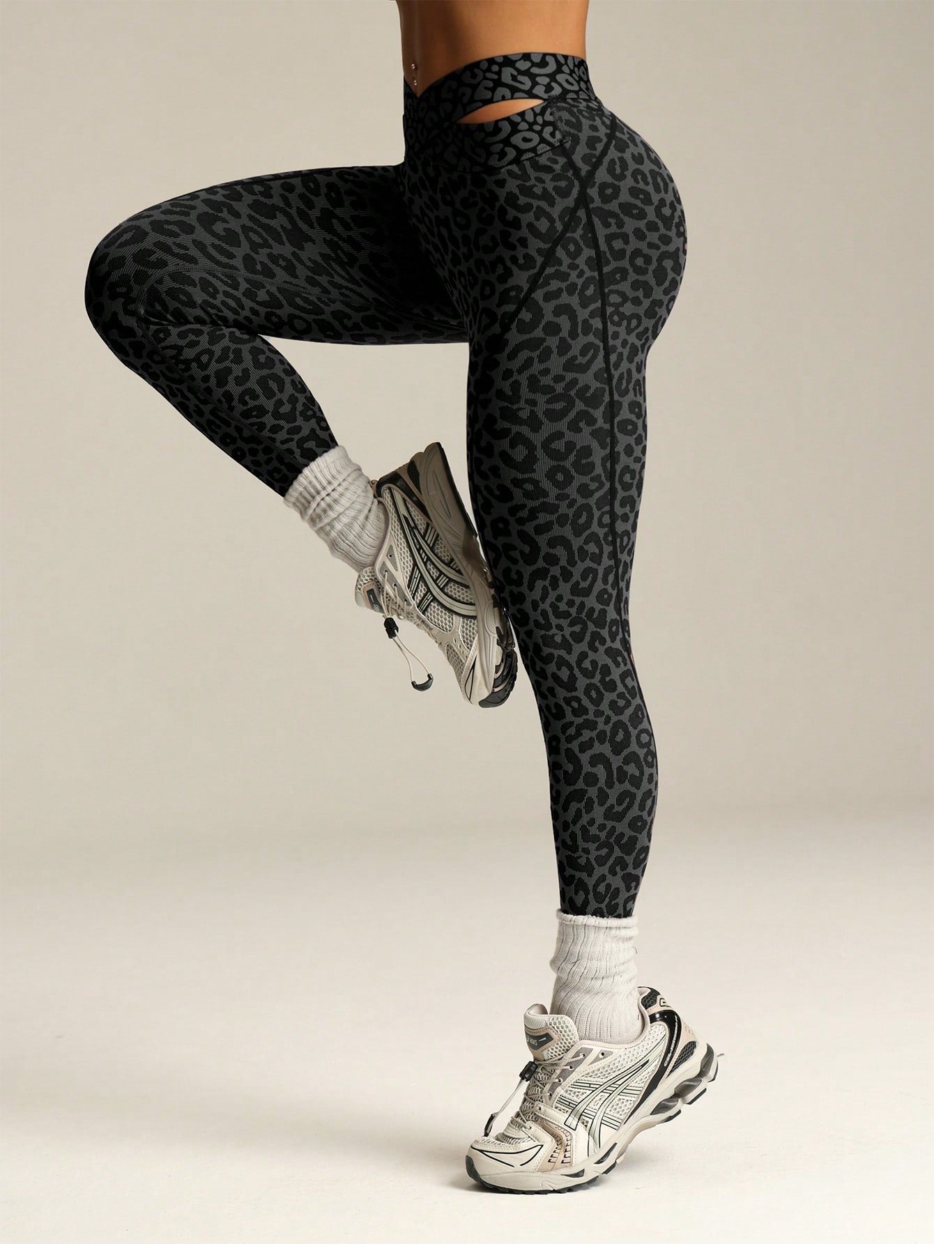 Legging Seamless Cintura Alta Com Desenho Selvagem