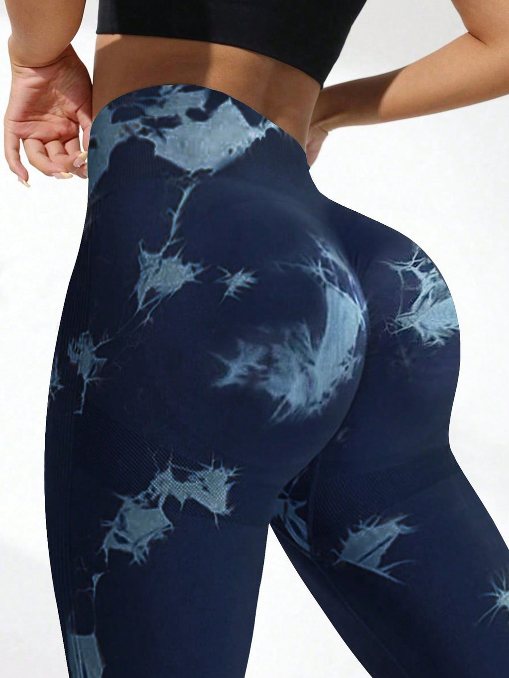 Legging Seamless Cintura Alta Com Padronagem Orgânica Fitness