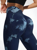 Legging Seamless Cintura Alta Com Padronagem Orgânica Fitness