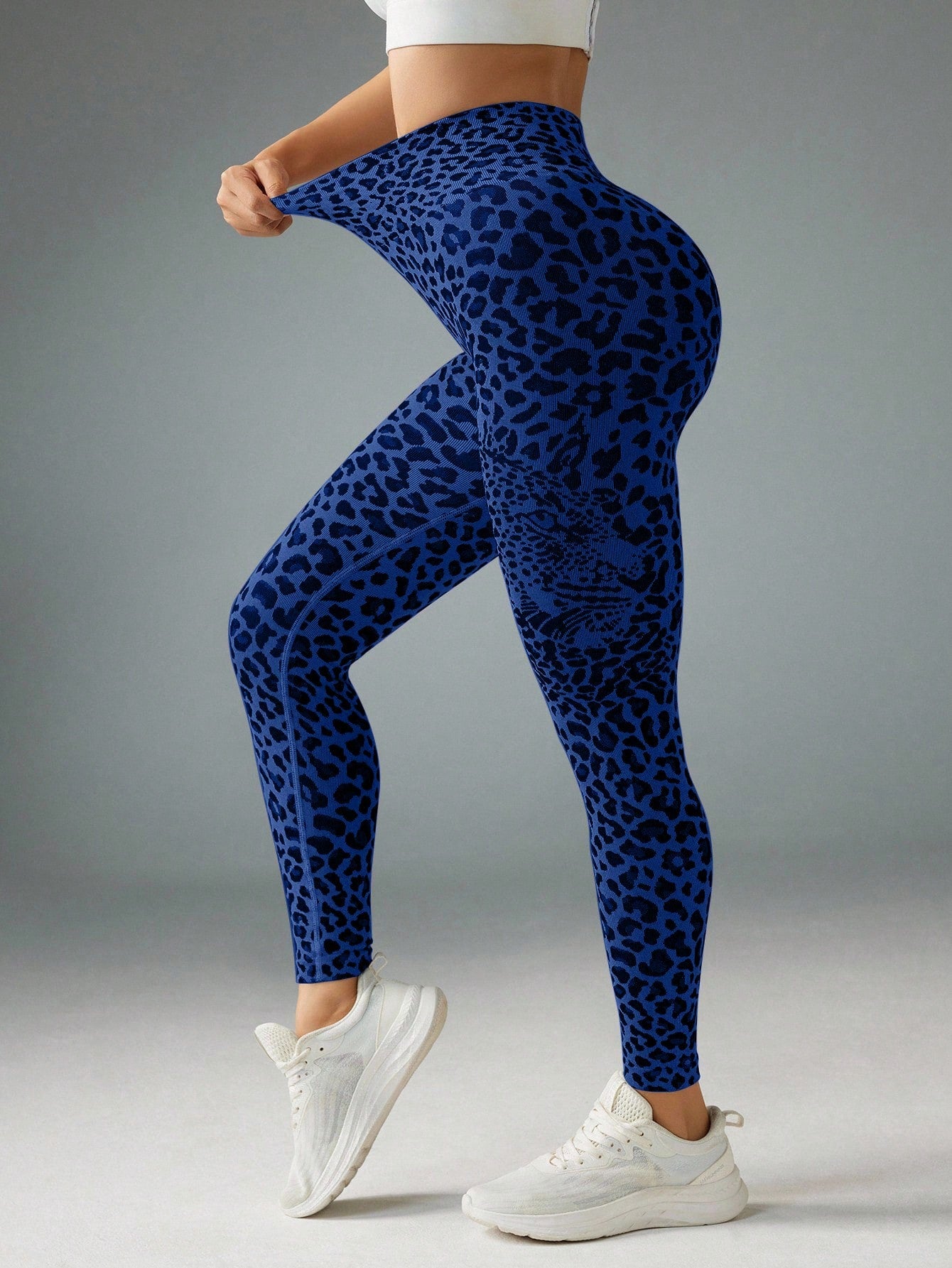 Legging Seamless Cintura Alta Com Estampa Felina