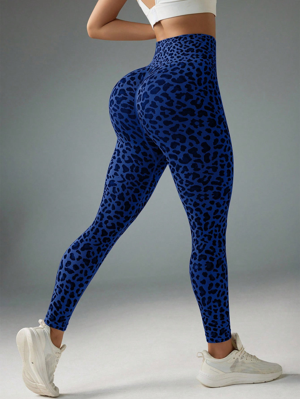 Legging Seamless Cintura Alta Com Estampa Felina