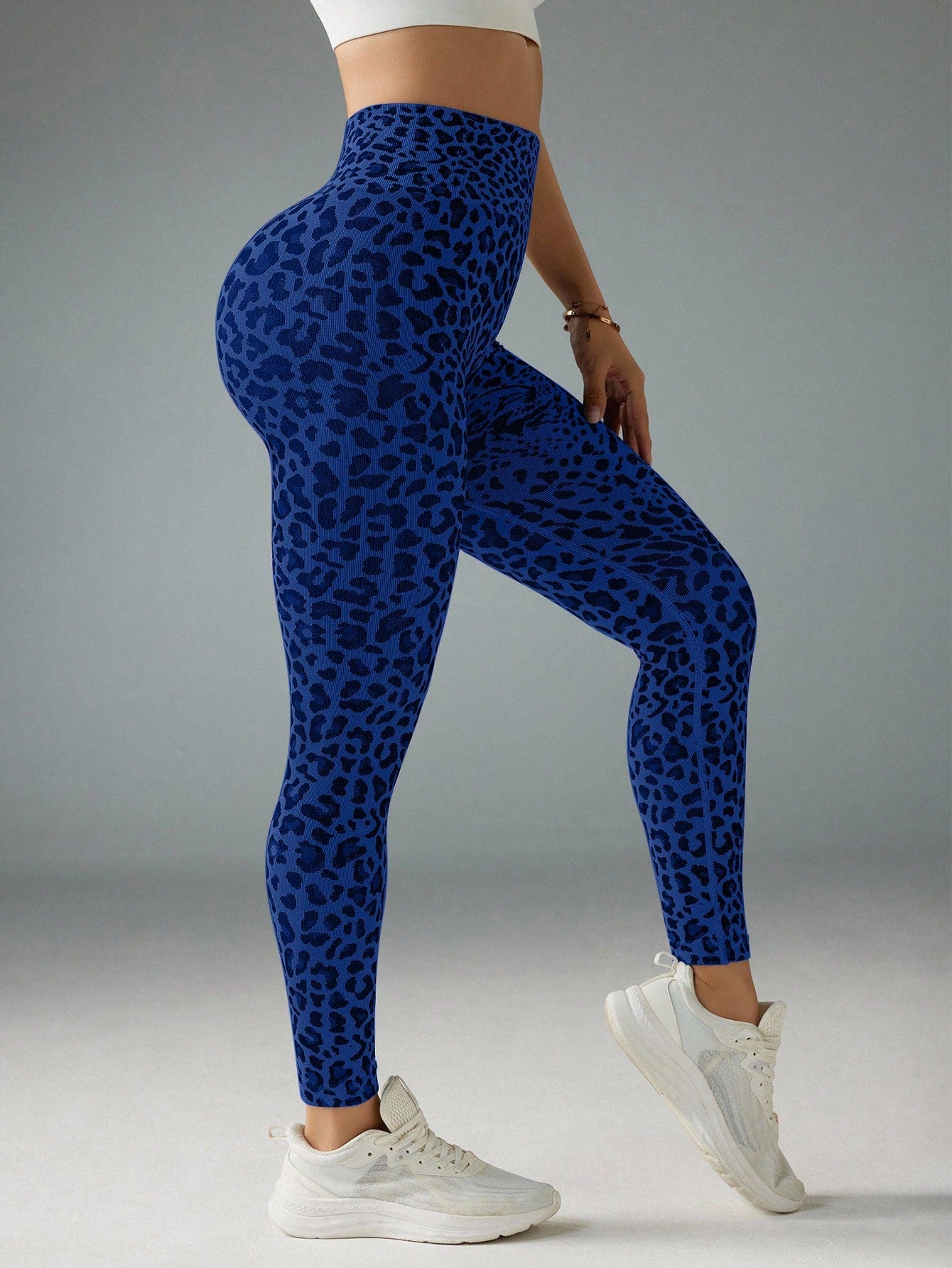 Legging Seamless Cintura Alta Com Estampa Felina