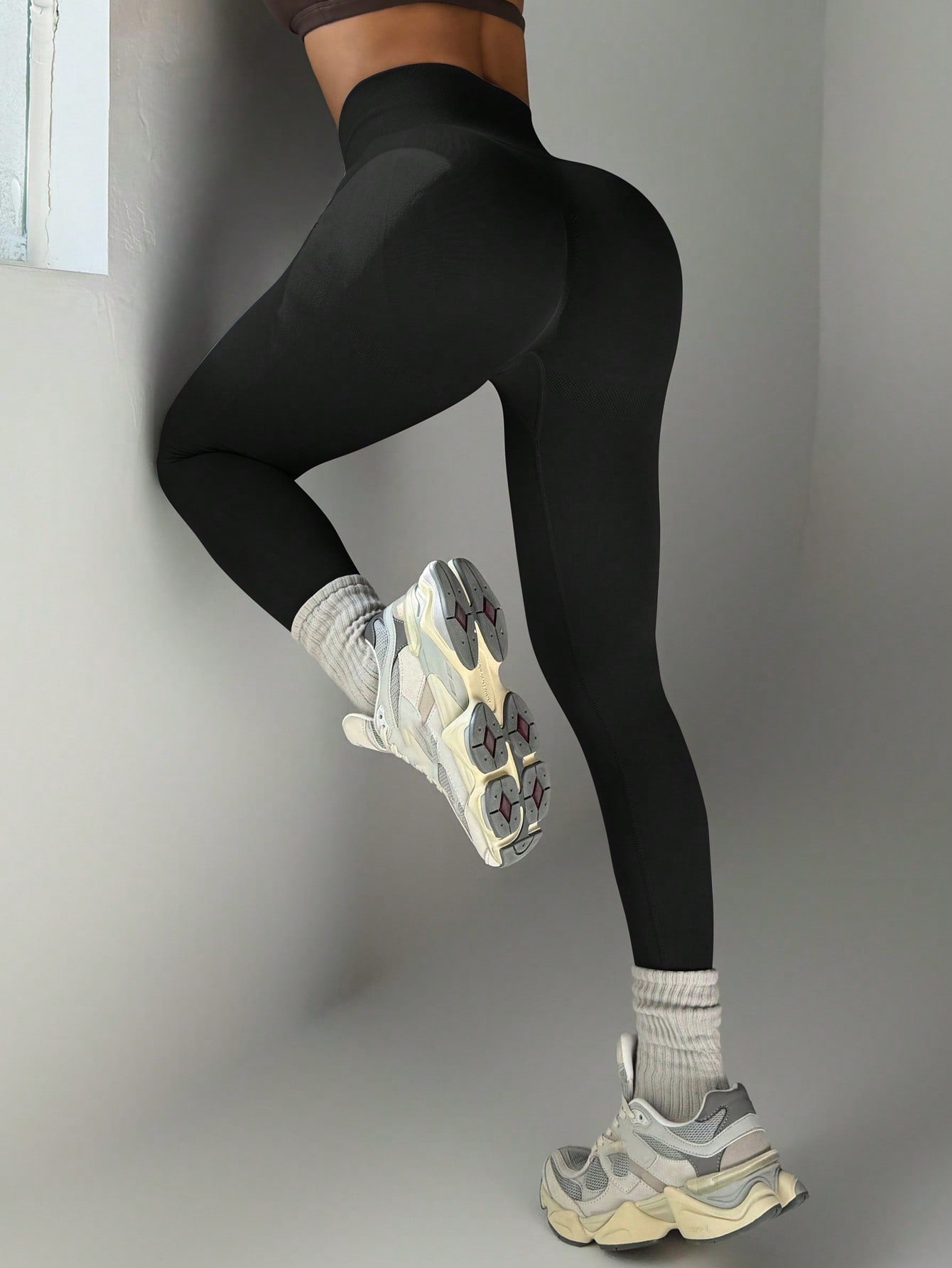 Legging Seamless Com Costura Franzida E Efeito Levanta Bumbum