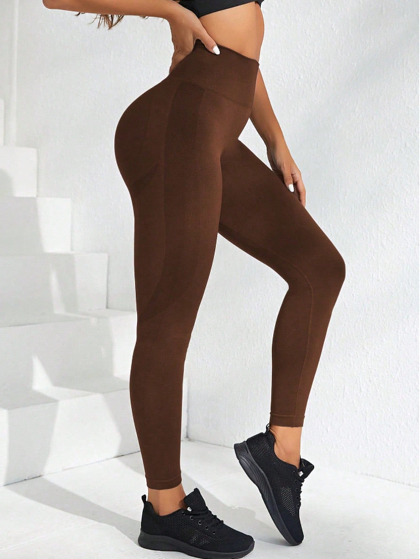 Legging Seamless Com Costura Franzida E Efeito Levanta Bumbum