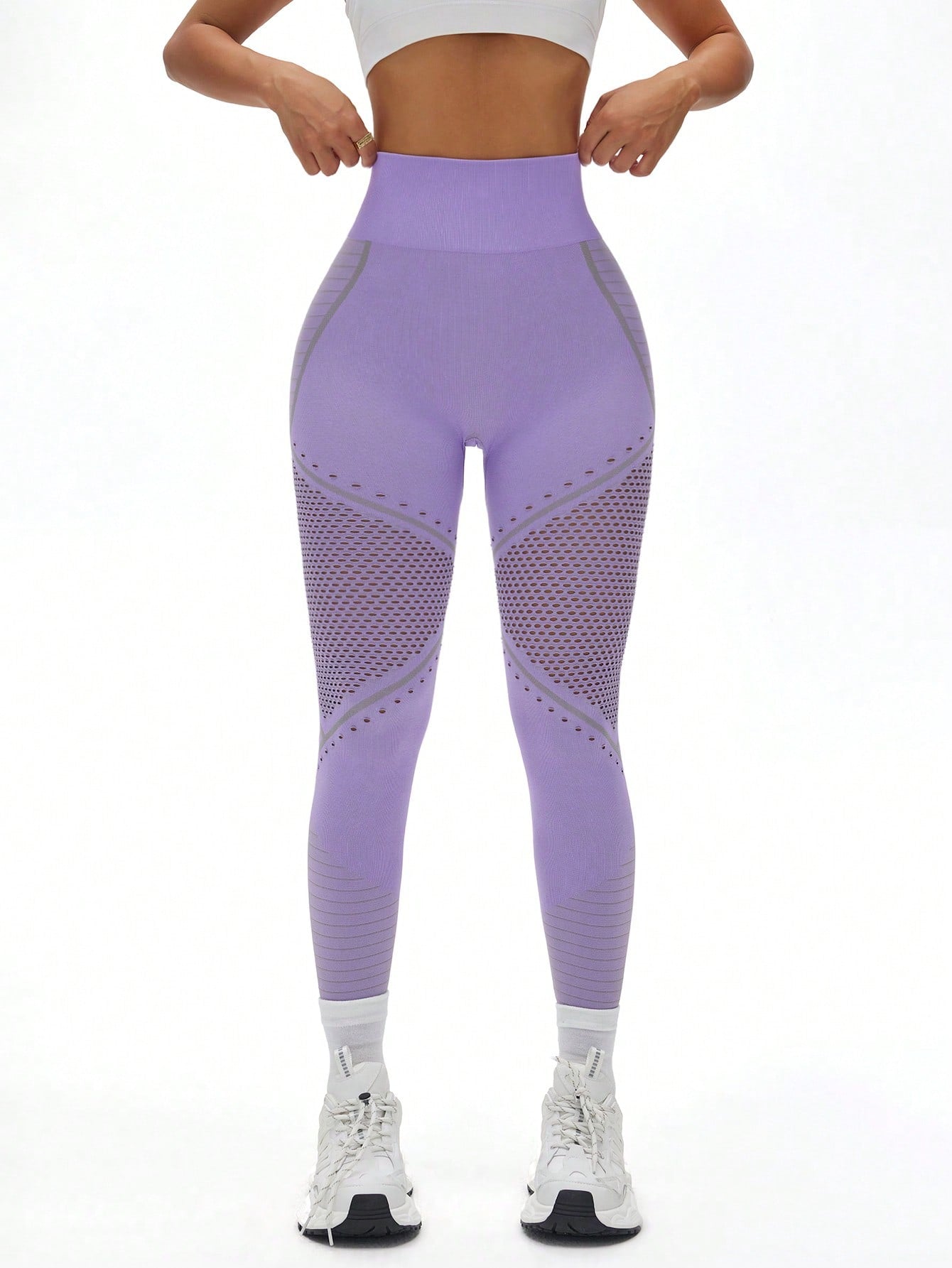 Legging Seamless Cintura Alta Com Ventilação Perfurada