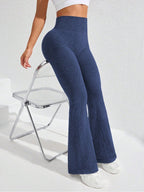 Legging Seamless Cintura Alta Canelada Com Compressão