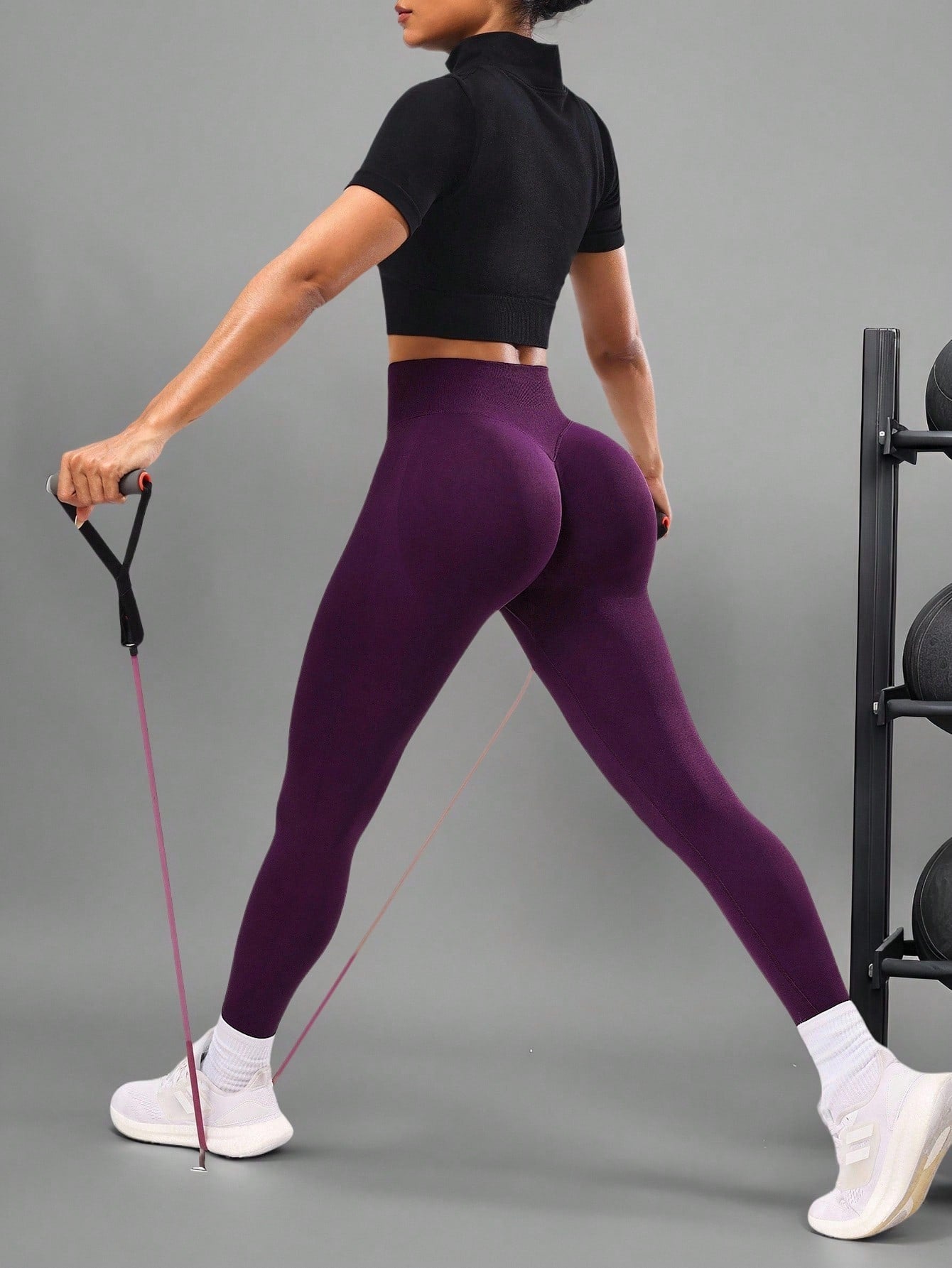 Legging Seamless Cintura Alta Com Ajuste Posterior