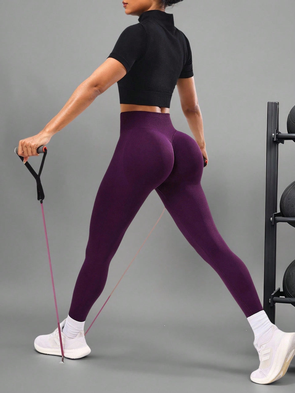 Legging Seamless Cintura Alta Com Ajuste Posterior