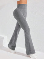 Legging Seamless Cintura Alta Canelada Com Compressão