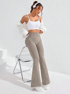 Legging Seamless Cintura Alta Canelada Com Compressão