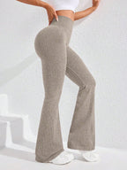 Legging Seamless Cintura Alta Canelada Com Compressão