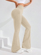 Legging Seamless Cintura Alta Canelada Com Compressão