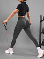 Legging Seamless Cintura Alta Com Ajuste Posterior