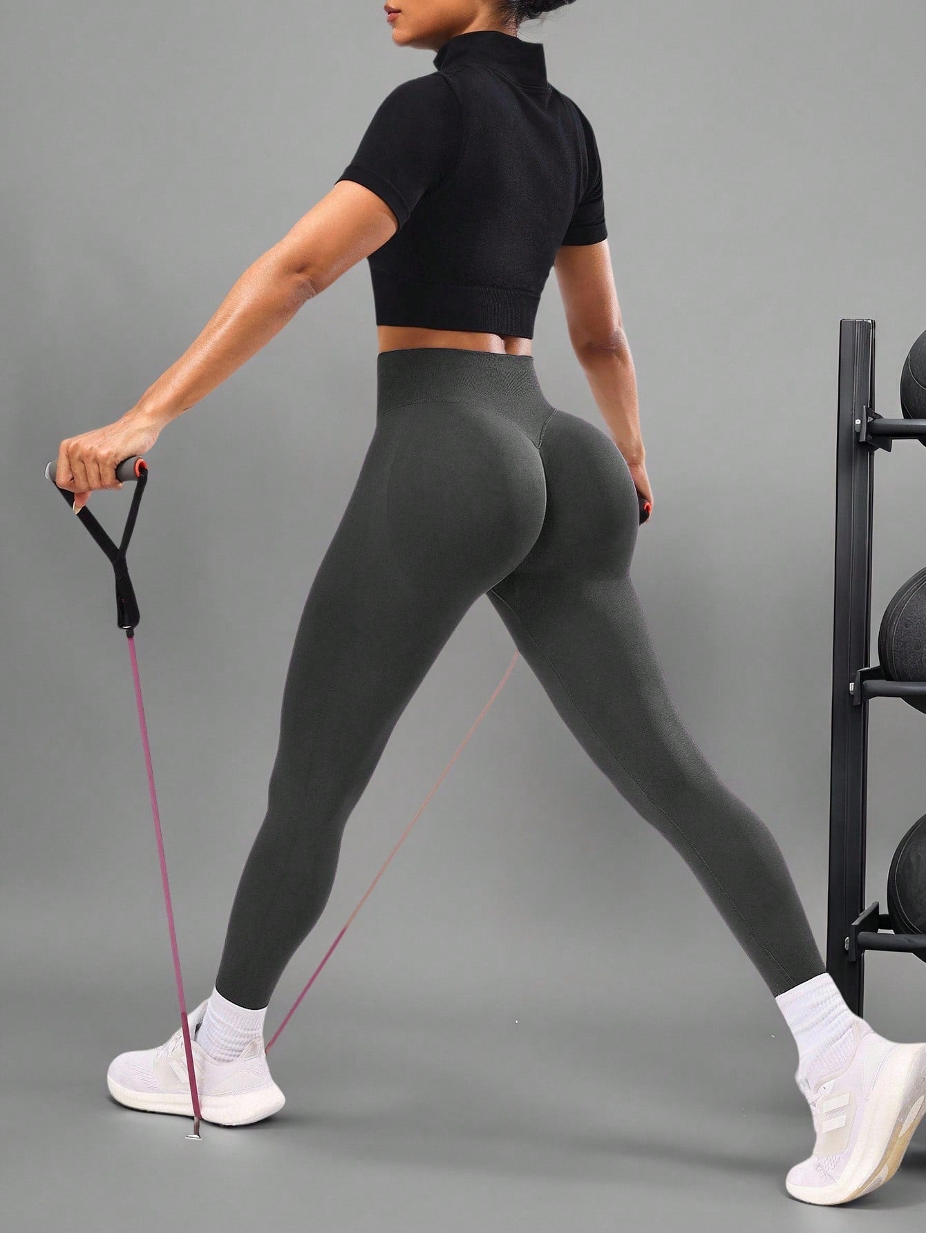 Legging Seamless Cintura Alta Com Ajuste Posterior
