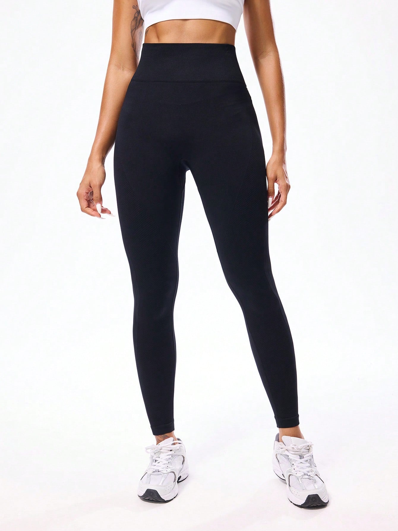 Legging Fitness Texturizada Cintura Alta Sem Costura