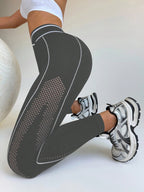 Legging Seamless De Alta Sustentação Com Painéis Vazados