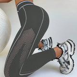 Legging Seamless De Alta Sustentação Com Painéis Vazados