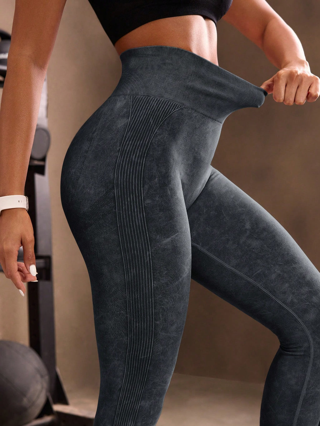 Legging Canelada Cintura Alta Com Ajuste Anatômico